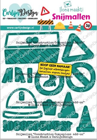 CarlijnDesign Snijmallen Construction Add-Ons by Ilona Maakt (CDSN-0380)