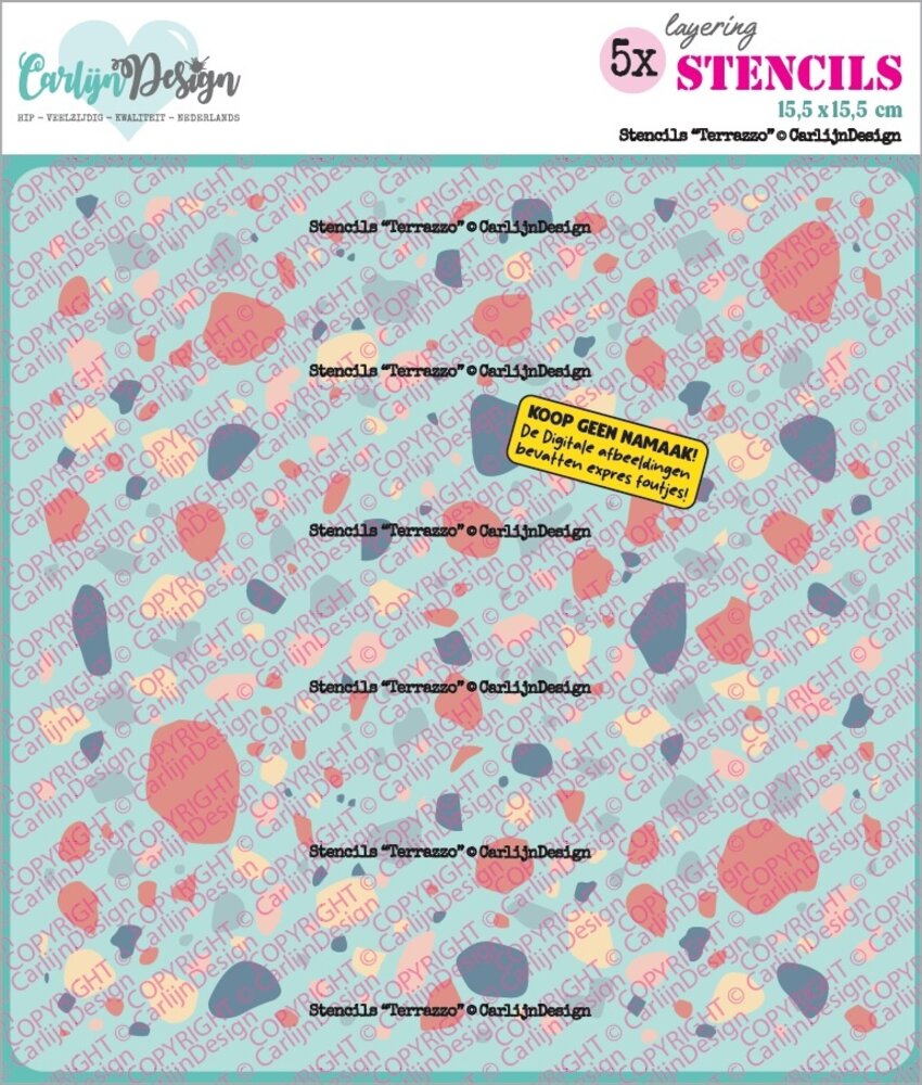 CarlijnDesign Stencils Terrazzo by CarlijnDesign (CDSC-0050) CarlijnDesign Stencils Terrazzo by CarlijnDesign (CDSC-0050)