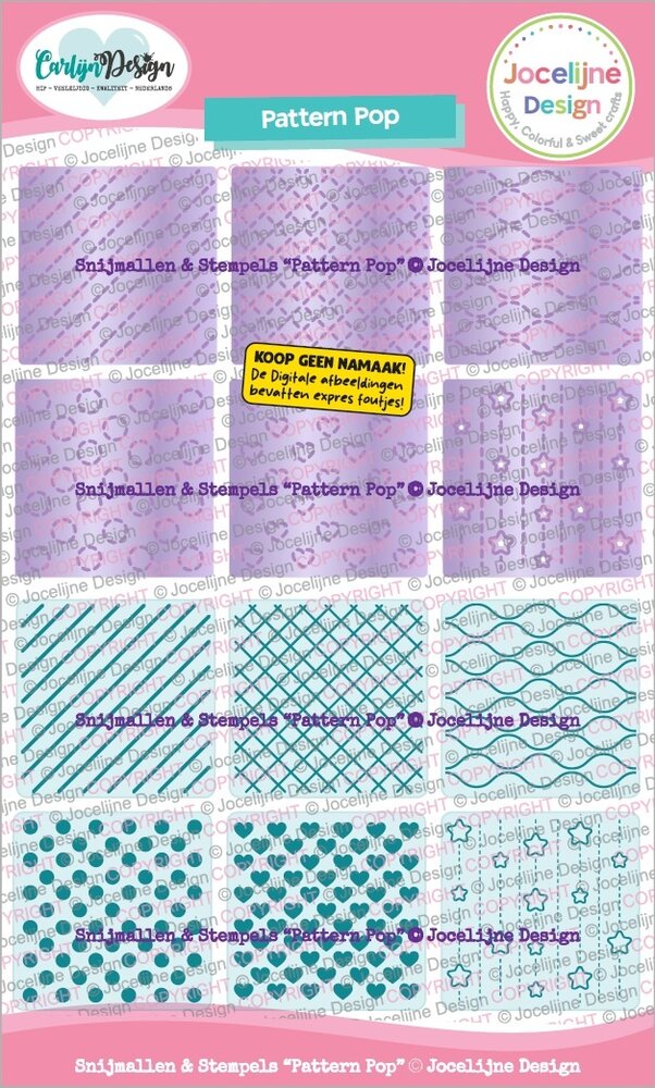 CarlijnDesign Stempels & Snijmallen Pattern Pop by Jocelijne Design (CDJD-0087) CarlijnDesign Stempels & Snijmallen Pattern Pop by Jocelijne Design (CDJD-0087)