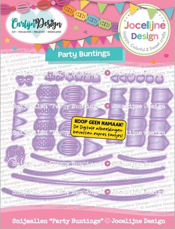 CarlijnDesign Dies Party Buntings by Jocelijne Design (CDJD-0084) CarlijnDesign Dies Party Buntings by Jocelijne Design (CDJD-0084)