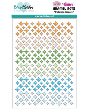 CarlijnDesign Glitter Enamel Dots Twinkle Stars 4 (300pcs) by CarlijnDesign (CDED-0018)