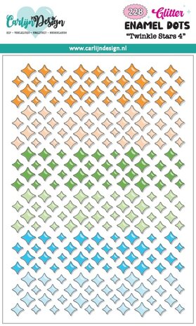 CarlijnDesign Glitter Enamel Dots Twinkle Stars 4 (300pcs) by CarlijnDesign (CDED-0018)