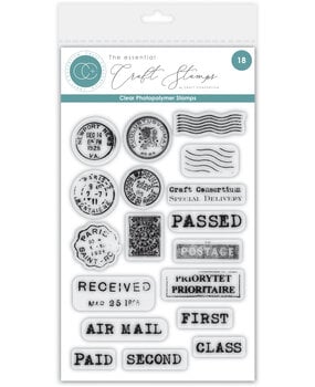 Craft Consortium The Collector A6 Clear Photopolymer Stamp Set Postage (CCESTMP019)