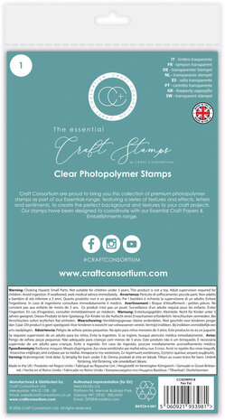 Craft Consortium The Collector A6 Clear Photopolymer Stamp Set Pen Pal (CCESTMP018)