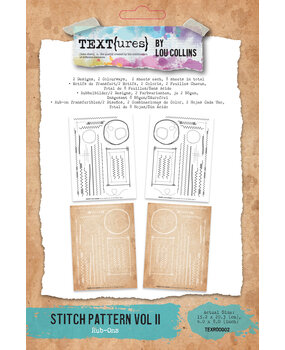 TEXT(ures) Dragonfly Dreams 6x8 Inch Rub-On Transfer Set Stitch Pattern Vol II by Lou Collins (TEXRO0002)