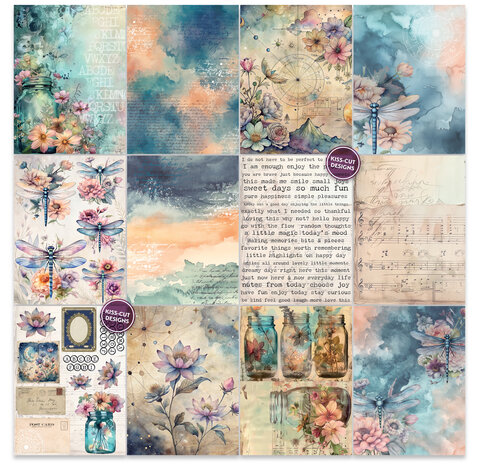 TEXT(ures) Dragonfly Dreams 6x8 Inch Paper Pad by Lou Collins (TEXPP0003)