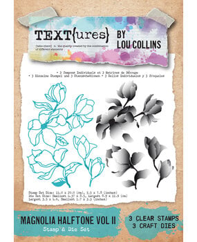 TEXT(ures) Dragonfly Dreams Stamp & Die Set Magnolia Halftone Vol II by Lou Collins (TEXDS0001)