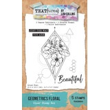 TEXT(ures) Dragonfly Dreams 4x6 Inch Clear Stamp Set Geometrics Floralby Lou Collins (TEXCS0004)