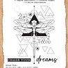 TEXT(ures) Dragonfly Dreams 4x6 Inch Clear Stamp Set Geometrics Dragonfly by Lou Collins (TEXCS0003)