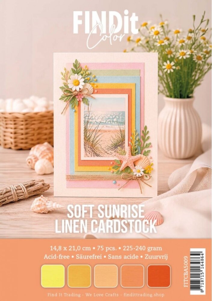 Find It Linen Cardstock A5 Soft Sunrise (75pcs) (FITCBA5009) Find It Linen Cardstock A5 Soft Sunrise (75pcs) (FITCBA5009)