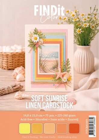 Find It Linen Cardstock A5 Soft Sunrise (75pcs) (FITCBA5009) Find It Linen Cardstock A5 Soft Sunrise (75pcs) (FITCBA5009)