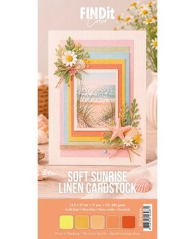 Find It Linen Cardstock 4K Soft Sunrise (75pcs) (FITCB4k009)