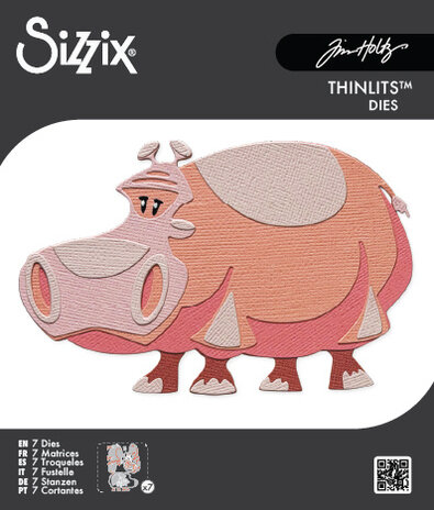Sizzix Thinlits Colorize Die Bernice (7pcs) by Tim Holtz (665366)