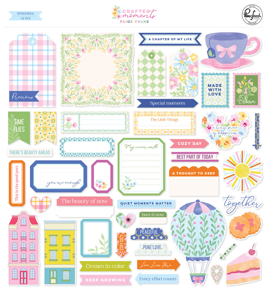 Pinkfresh Studio Crafted Moments Ephemera (46pcs) by Paige Evans (317726) Pinkfresh Studio Crafted Moments Ephemera (46pcs) by Paige Evans (317726)