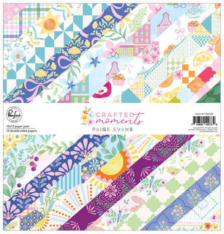 Pinkfresh Studio Crafted Moments 12x12 inch Paper Pack Double-Sided (12pcs) by Paige Evans (316226) Pinkfresh Studio Crafted Moments 12x12 inch Paper Pack Double-Sided (12pcs) by Paige Evans (316226)