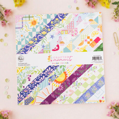 Pinkfresh Studio Crafted Moments 12x12 inch Paper Pack Double-Sided (12pcs) by Paige Evans (316226) Pinkfresh Studio Crafted Moments 12x12 inch Paper Pack Double-Sided (12pcs) by Paige Evans (316226)