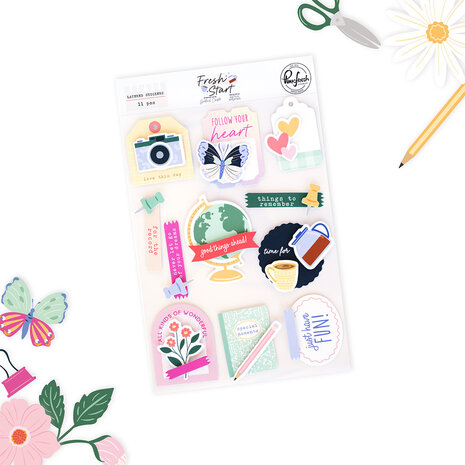 Pinkfresh Studio Fresh Start Layered Stickers by Kaitlin Sheaffer (320526)