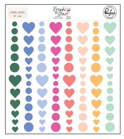 Pinkfresh Studio Fresh Start Enamel Shapes by Kaitlin Sheaffer (320726)