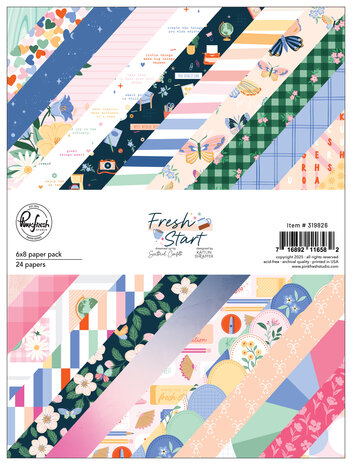 Pinkfresh Studio Fresh Start 6x8 Inch Paper Pack Double-Sided (24pcs) by Kaitlin Sheaffer (319826)
