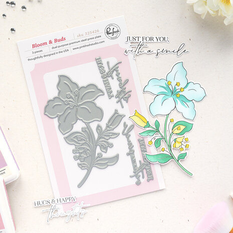 Pinkfresh Studio Sunlit Manor Press Plate Bloom & Buds by Inna Moreva (325426)