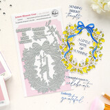 Pinkfresh Studio Sunlit Manor Press Plate Lemon Blossom Crest by Dawn Woleslagle (321526)