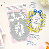 Pinkfresh Studio Sunlit Manor Press Plate Lemon Blossom Crest by Dawn Woleslagle (321526)