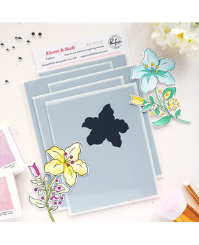 Pinkfresh Studio Sunlit Manor Stencil Bloom & Buds by Inna Moreva (325326)