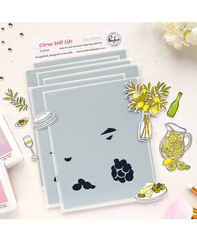 Pinkfresh Studio Sunlit Manor Stencil Citrus Still Life by Inna Moreva (324826)