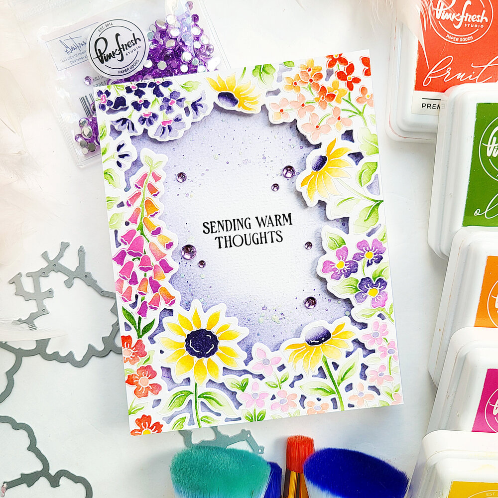 Pinkfresh Studio Sunlit Manor Stencil Sunlit Garden by Inna Moreva (324426)