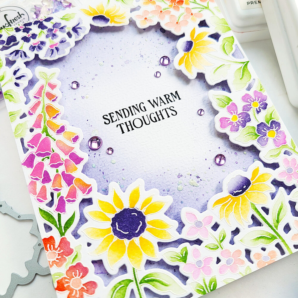 Pinkfresh Studio Sunlit Manor Stencil Sunlit Garden by Inna Moreva (324426)