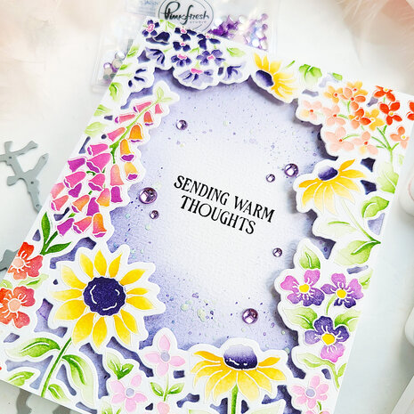 Pinkfresh Studio Sunlit Manor Stencil Sunlit Garden by Inna Moreva (324426)
