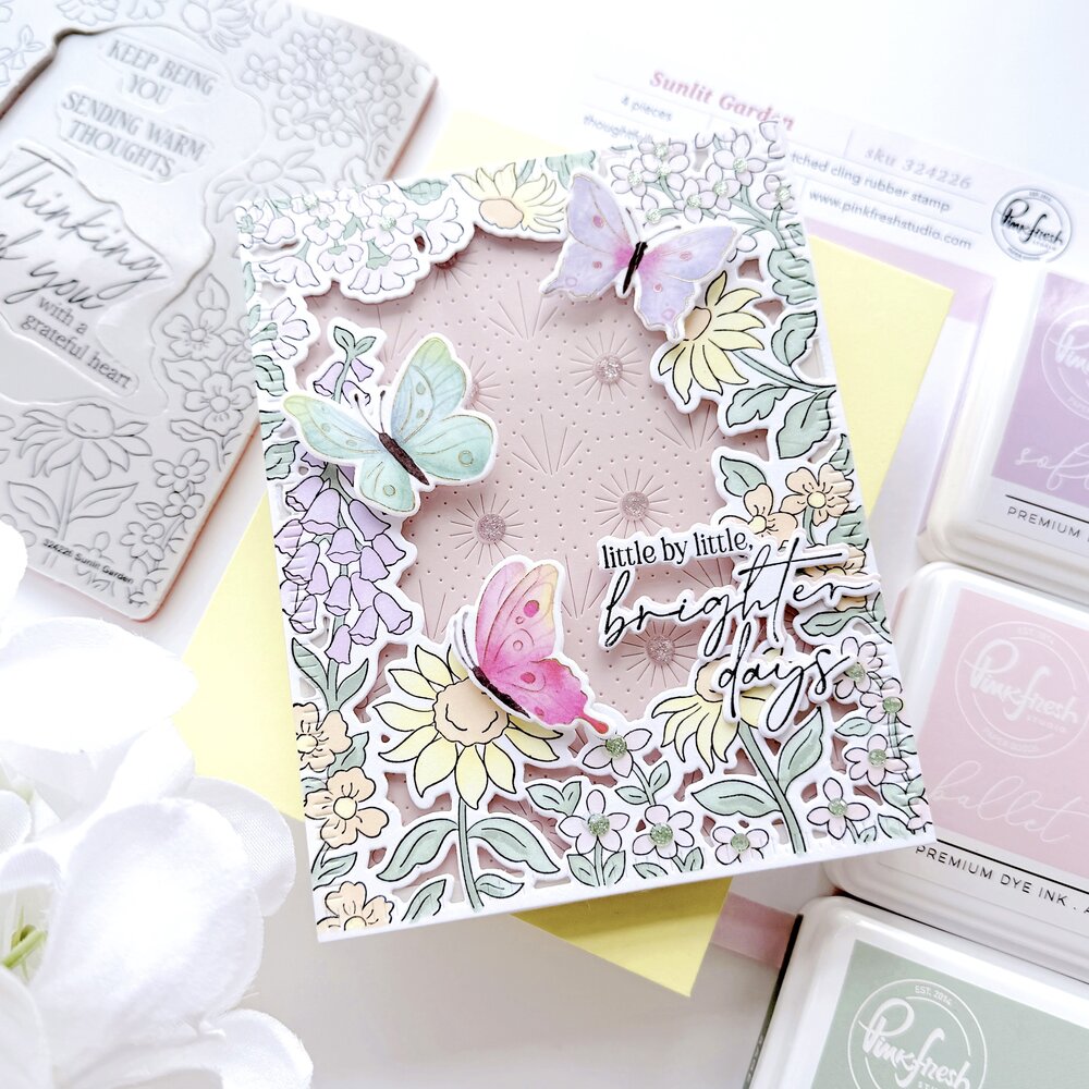 Pinkfresh Studio Sunlit Manor Press Plate Sunlit Garden by Inna Moreva (324526)