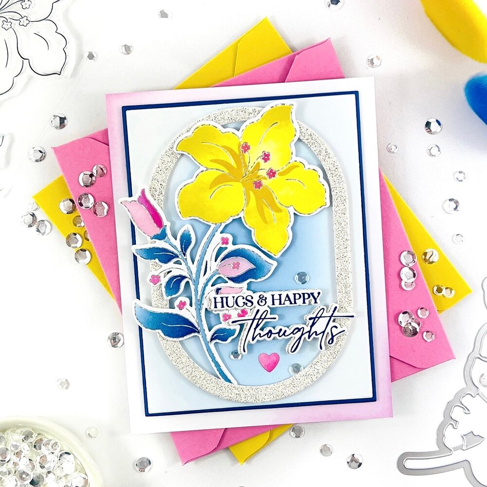Pinkfresh Studio Sunlit Manor Press Plate Bloom & Buds by Inna Moreva (325426)