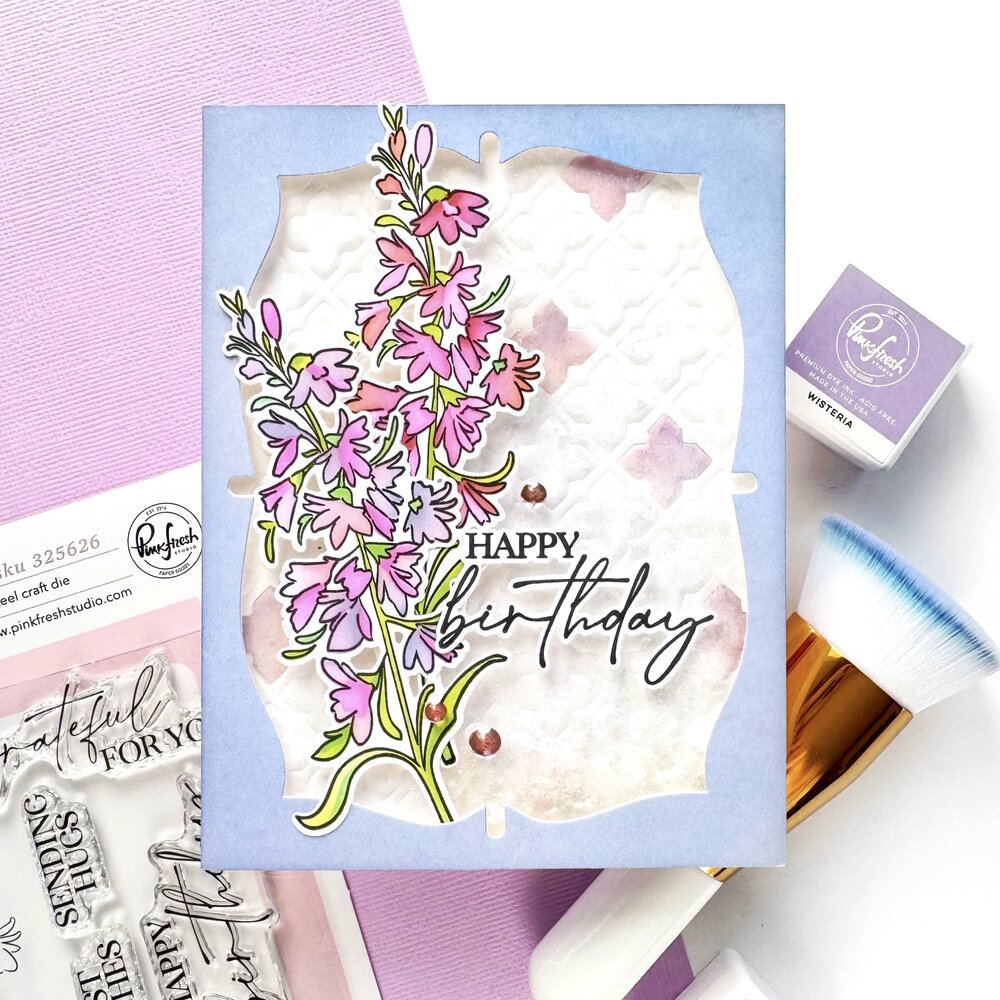 Pinkfresh Studio Sunlit Manor Stamp Cardinal Kiss by Manushree Mishra (325526)
