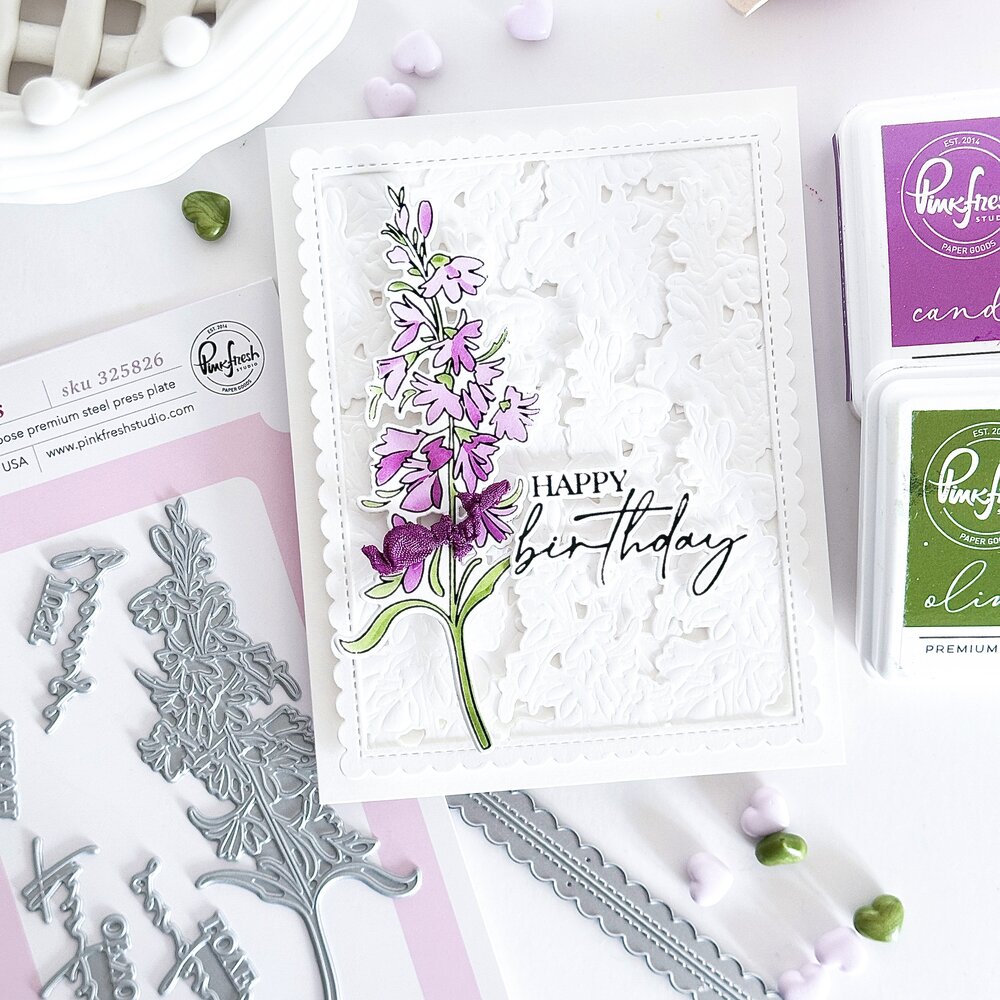 Pinkfresh Studio Sunlit Manor Stamp Cardinal Kiss by Manushree Mishra (325526)