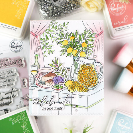 Pinkfresh Studio Sunlit Manor Stamp Citrus Still Life by Inna Moreva (324626) Pinkfresh Studio Sunlit Manor Stamp Citrus Still Life by Inna Moreva (324626)