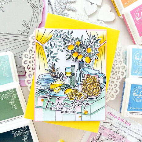 Pinkfresh Studio Sunlit Manor Stamp Citrus Still Life by Inna Moreva (324626) Pinkfresh Studio Sunlit Manor Stamp Citrus Still Life by Inna Moreva (324626)