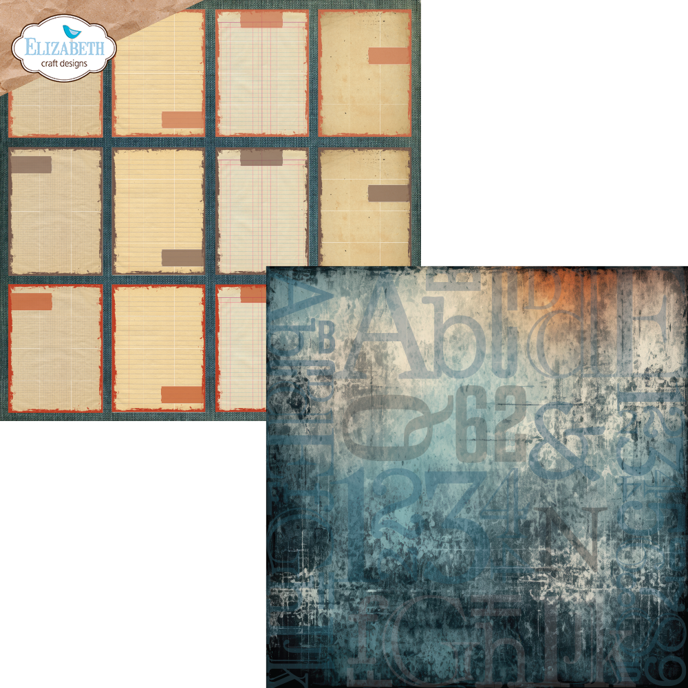 Elizabeth Craft Designs Rest & Relaxation 12x12 Inch Patterned Cardstock Paper by Everyday Memories (C043)