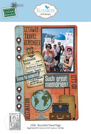 Elizabeth Craft Designs Rest & Relaxation Die Rounded Travel Page by Everyday Memories (2356)
