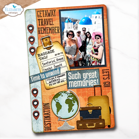 Elizabeth Craft Designs Rest & Relaxation Die Rounded Travel Page by Everyday Memories (2356)