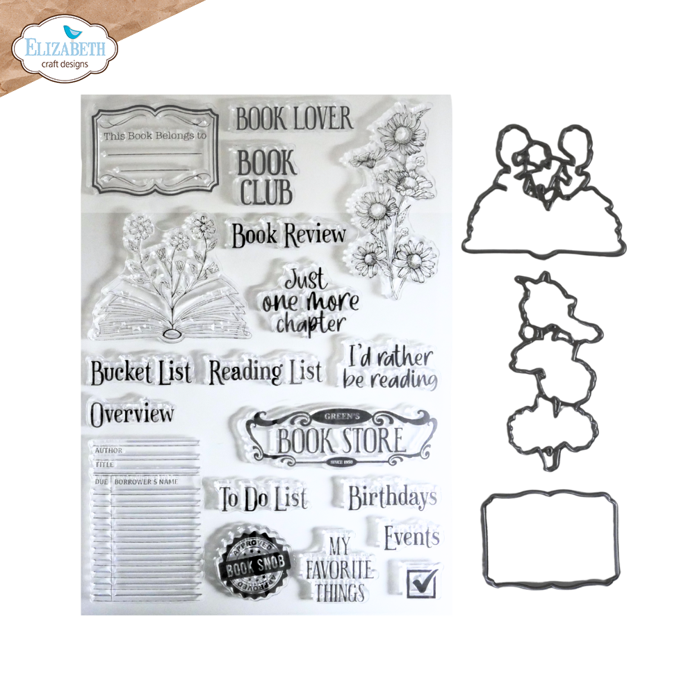 Elizabeth Craft Designs Rest & Relaxation Stamp and Die Set Book Lover by Everyday Memories (CSD453)