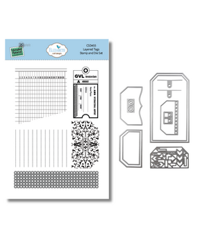 Elizabeth Craft Designs Rest & Relaxation Stamp and Die Set Layered Tags by Everyday Memories (CSD455)