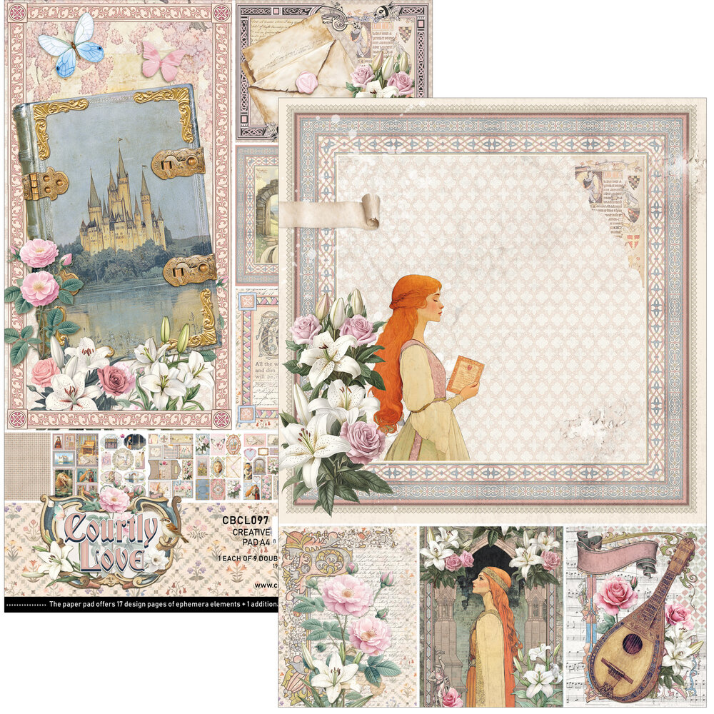 Ciao Bella Courtly Love A4 Creative Pad (9pcs) (CBCL097)