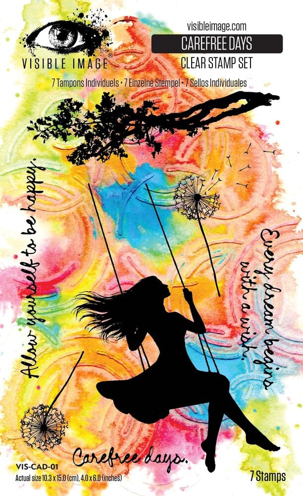 Visible Image Hopes and Dreams 4x6 Inch Stamp Set Carefree Days by Mark Alexander (VIS-CAD-01)