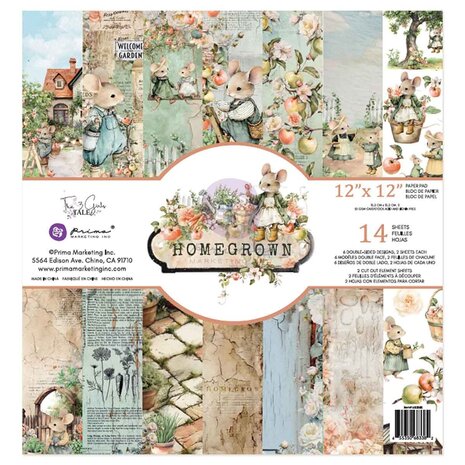 Prima Marketing Homegrown 12x12 Inch Paper Pad by The 3 Girls Tale (683382)