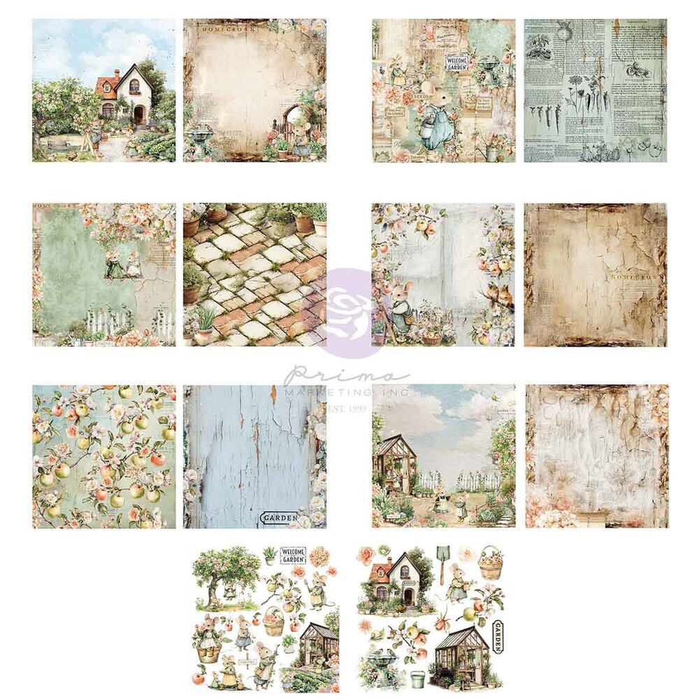 Prima Marketing Homegrown 6x6 Inch Paper Pad by The 3 Girls Tale (683399)