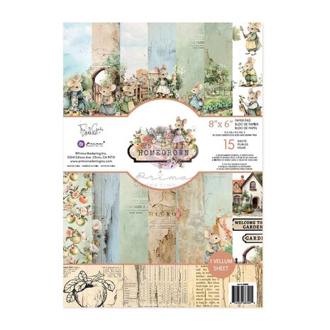 Prima Marketing Homegrown 6x8 Inch Paper Pad by The 3 Girls Tale (683405)