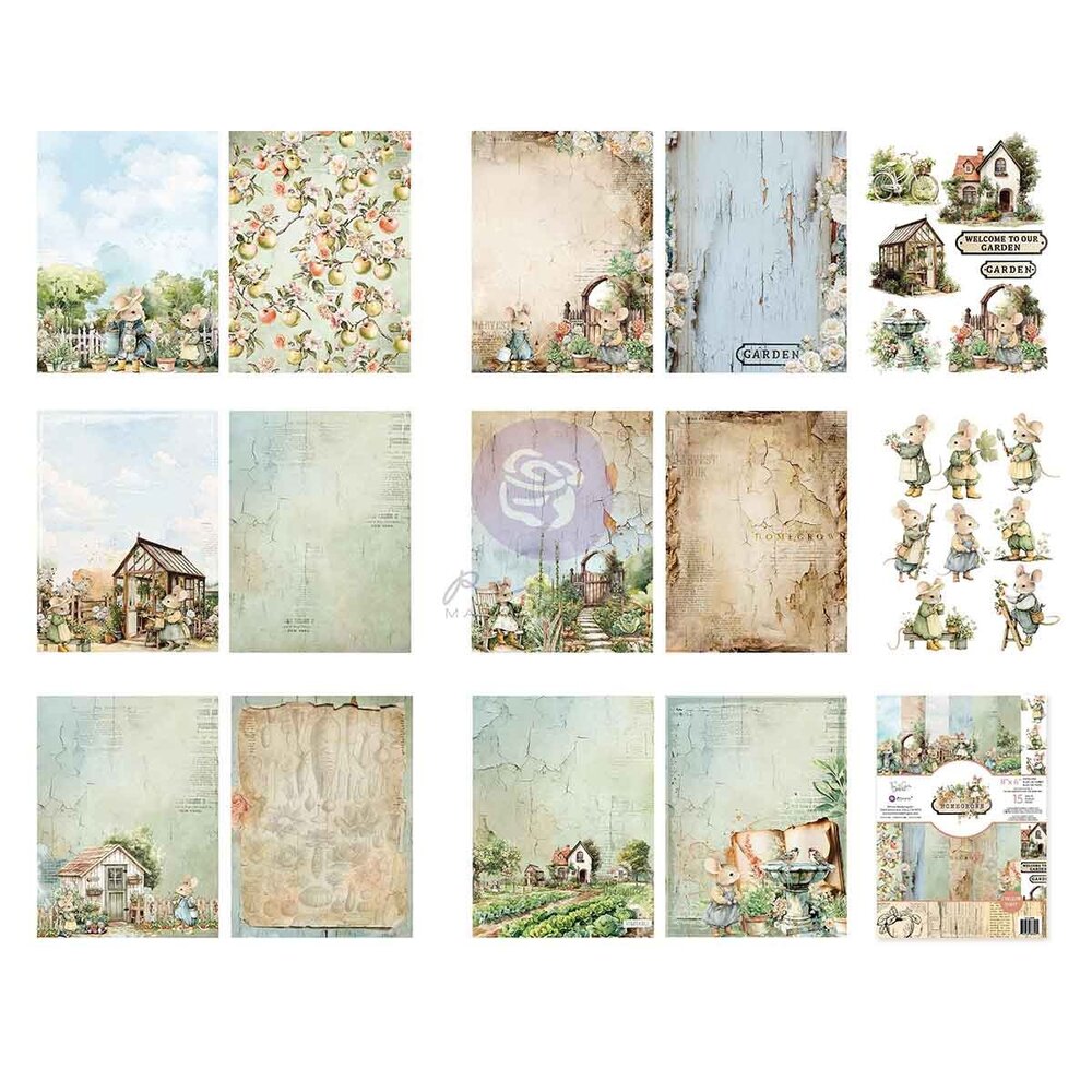Prima Marketing Homegrown 6x8 Inch Paper Pad by The 3 Girls Tale (683405)