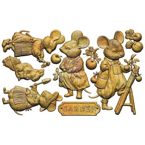 Prima Marketing Homegrown 5x8 Inch Decor Moulds Tiny Gardeners by The 3 Girls Tale (683528)