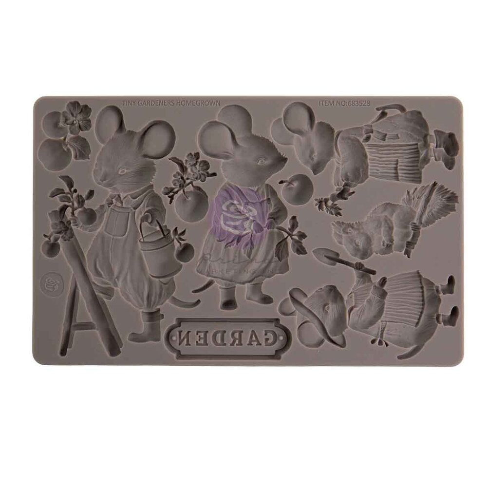 Prima Marketing Homegrown 5x8 Inch Decor Moulds Tiny Gardeners by The 3 Girls Tale (683528)